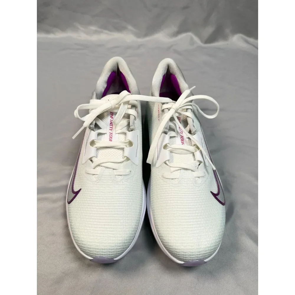 Nike Air Zoom Infinity Tour Golf Shoes White Purple FD0217-102 Size 9.5 NWOB